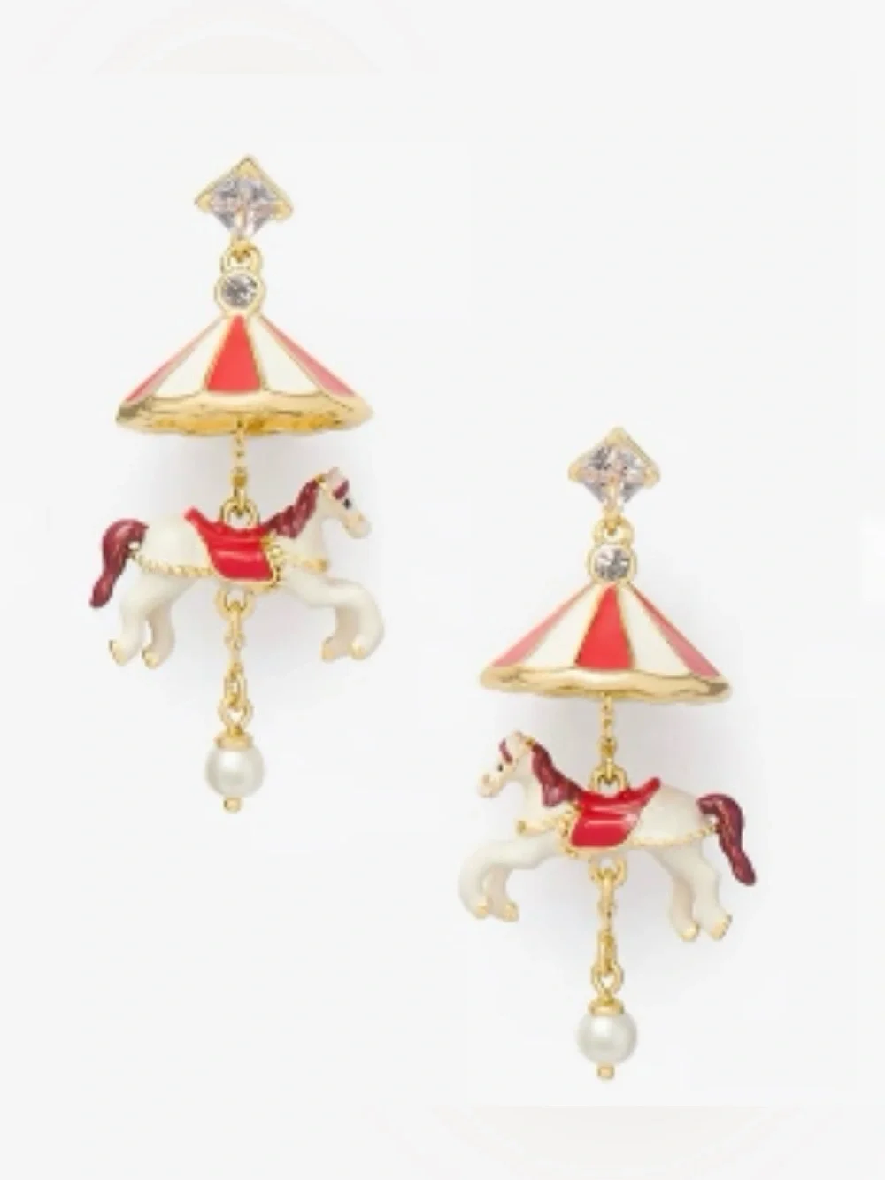 kate spade New York Carousel Horse Drop Earrings